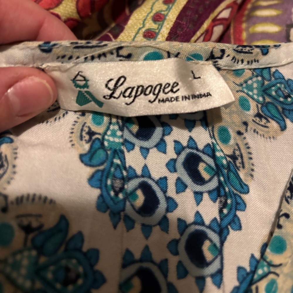 Bohemian Patterned Dress with Pockets - Picture 4 of 11
